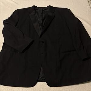 Joseph Abboud 64XL Black Tie Tuxedo Jacket Loro Piana Super 120s Wool Big & Tall